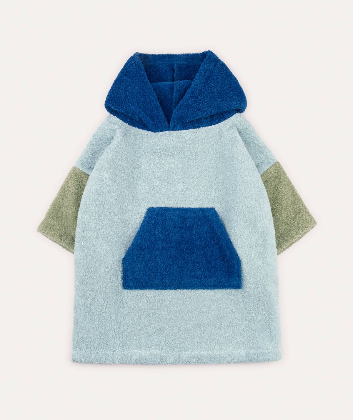Kidly Label Colourblock Towelling Poncho