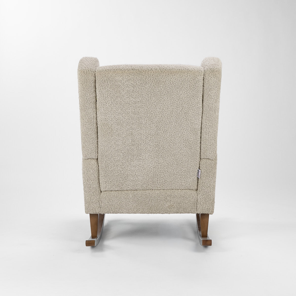Harper Wingback Chair & Foot Stool - Teddy Mushroom