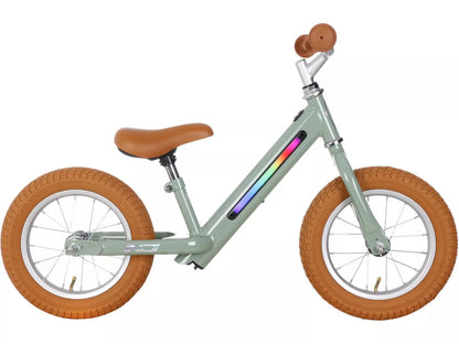 Indi Light Up Balance Bike, Sage Green - 12" Wheel