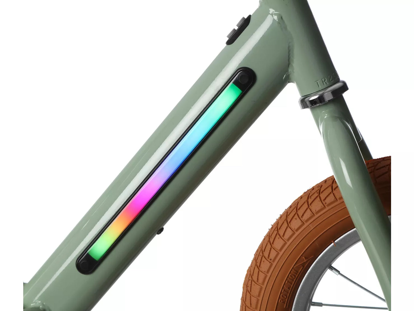 Indi Light Up Balance Bike, Sage Green - 12" Wheel