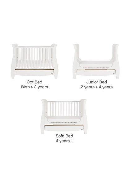 Tutti Bambini Katie Sleigh Mini Cot Bed White