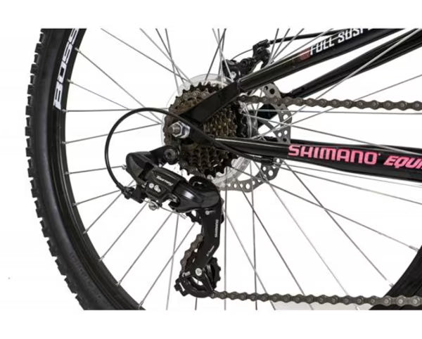 Boss Stealth 26 inch Black Silver and Pink Mountain Bike