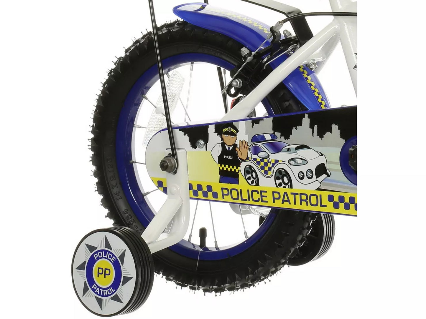 Apollo Blue Police Patrol Kids Mitts - 14" Wheel