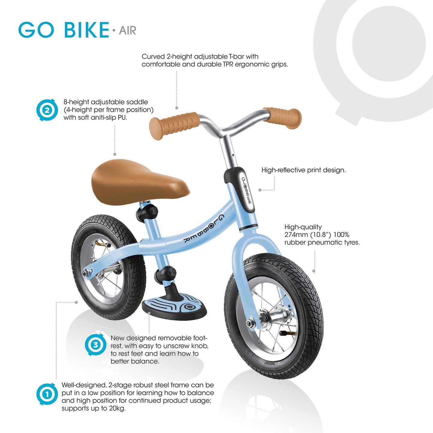 Globber Go Bike Air Balance Bike - KiDSiE