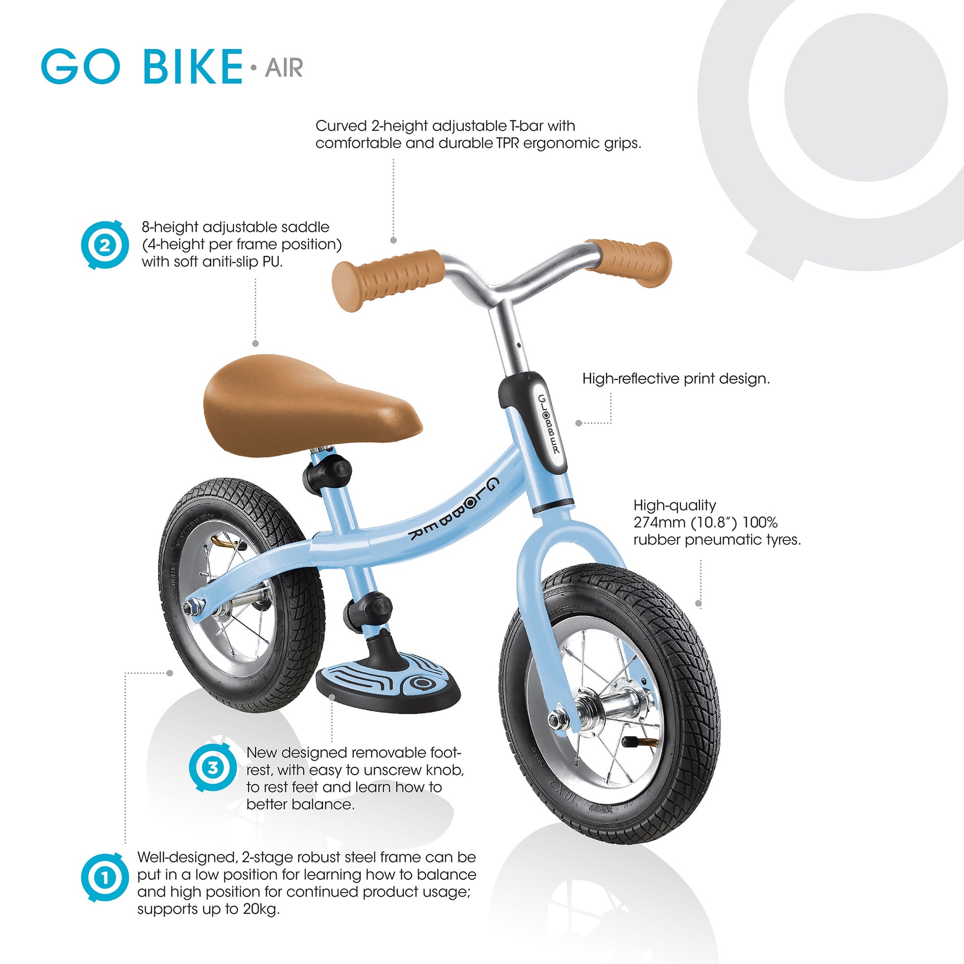 Globber Go Bike Air Balance Bike - KiDSiE