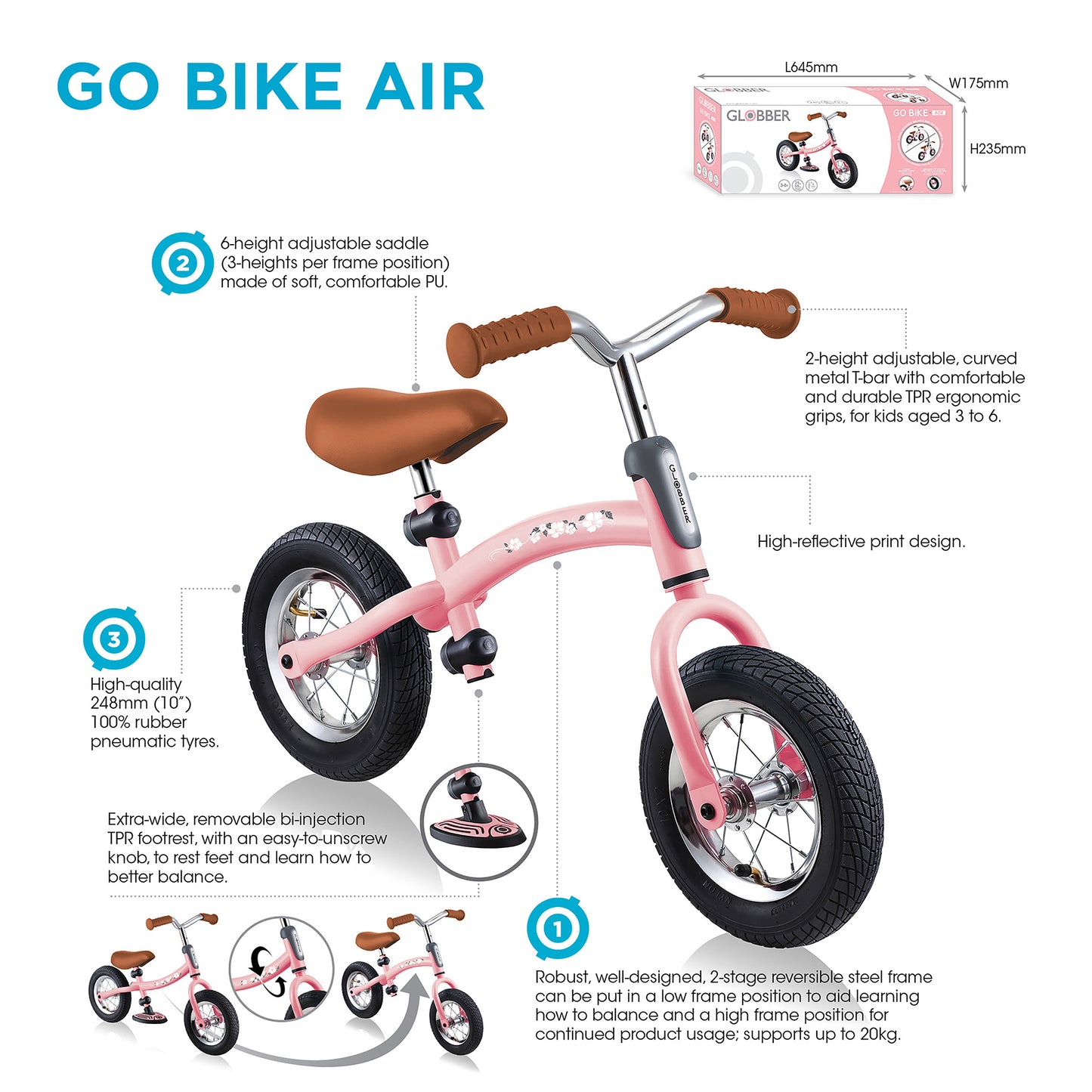 Globber Go Bike Air Balance Bike - KiDSiE