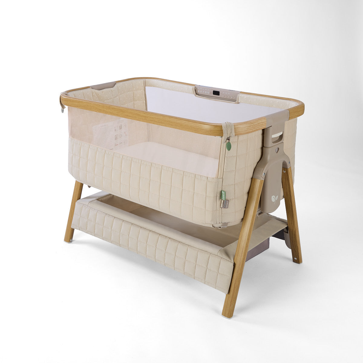 CoZee Sense Bedside Crib - Toasted Oak / Sand