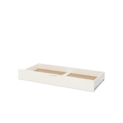 Riley Mini Cot Bed with Drawer - White & Maple Oak