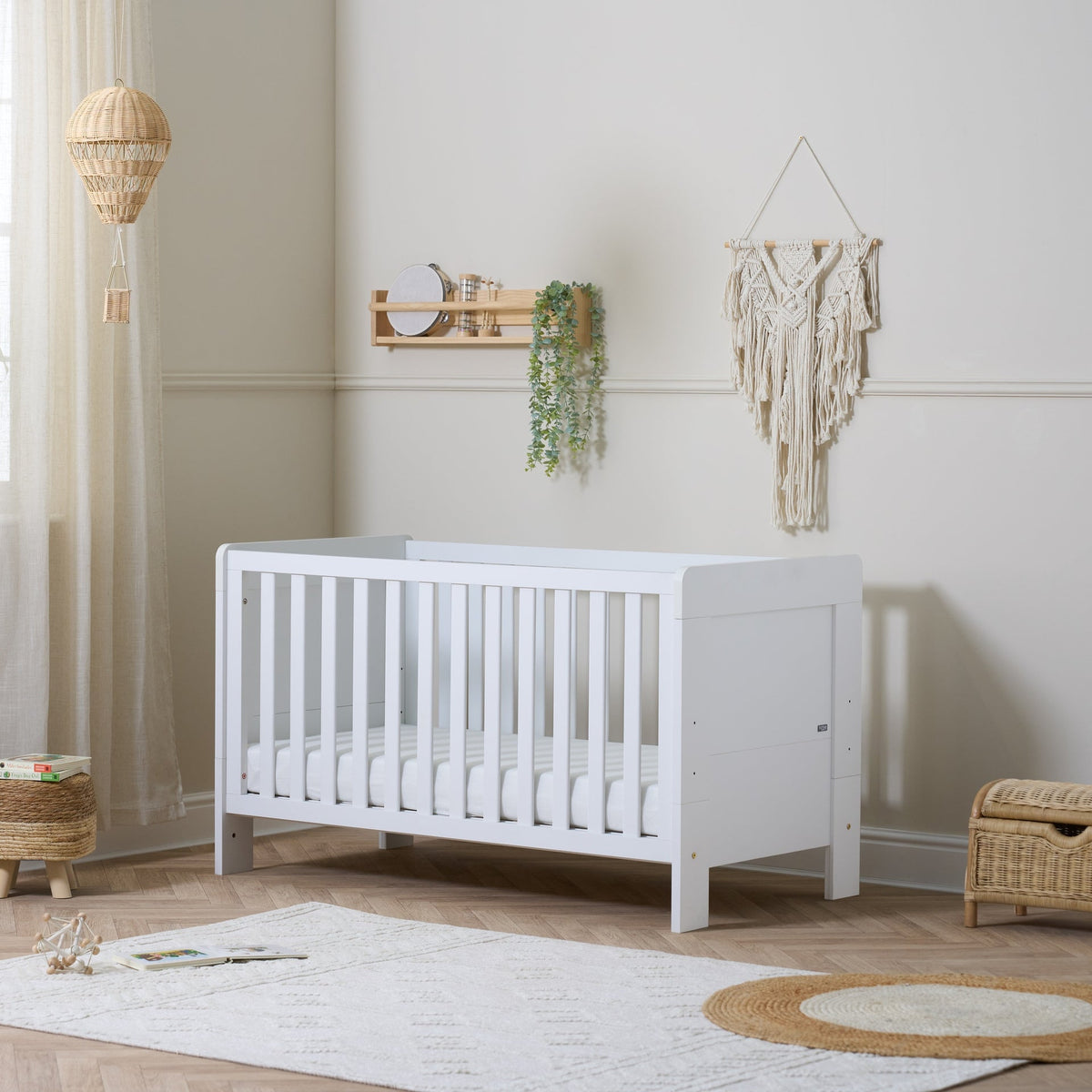 Essentials Alba Cot Bed - White