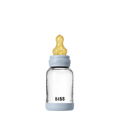BIBS Baby Glass Bottle Complete Set Latex 110ml