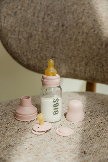 BIBS Baby Glass Bottle Complete Set Latex 110ml