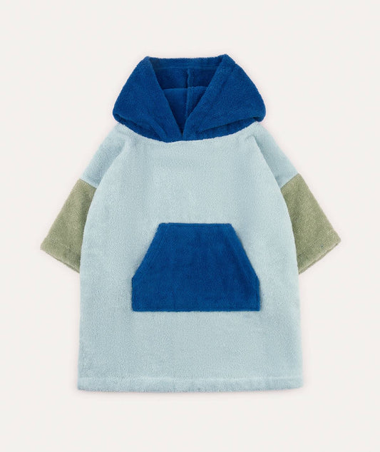 Kidly Label Colourblock Towelling Poncho