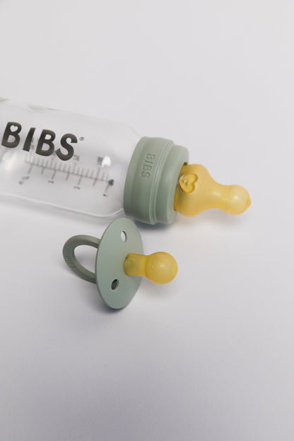 BIBS Baby Glass Bottle Complete Set Latex 110ml