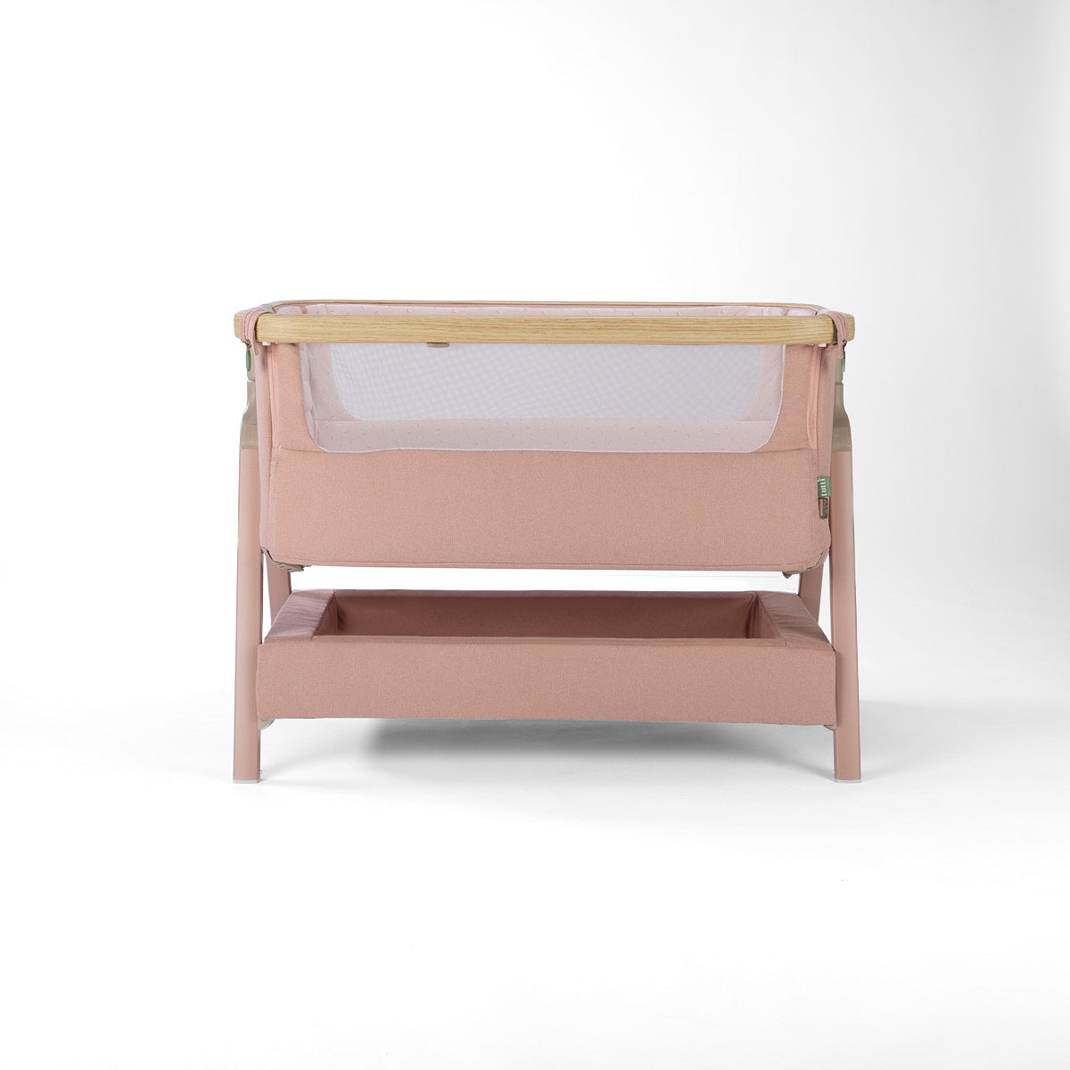 CoZee Air 2 Bedside Crib - Drifted Oak / Blush