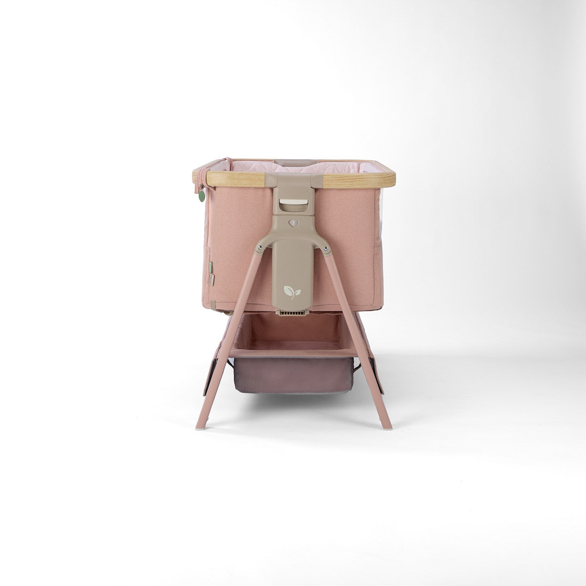 CoZee Air 2 Bedside Crib - Drifted Oak / Blush