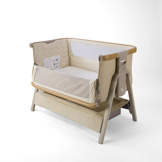 CoZee Air 2 Bedside Crib - Toasted Oak / Sand