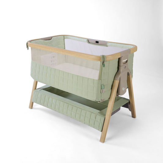 CoZee Sense Bedside Crib - Drifted Oak & Eucalyptus
