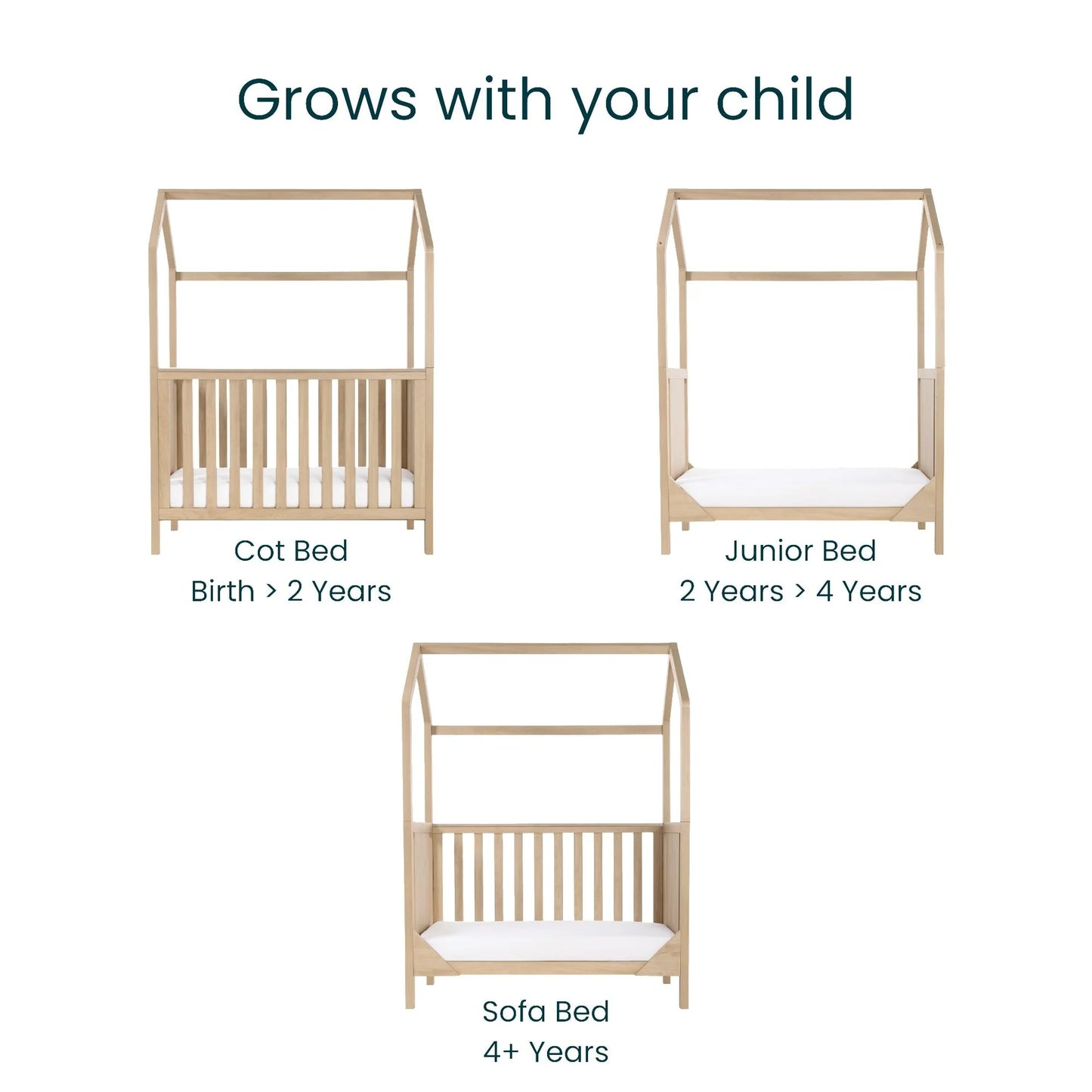 Tutti Bambini Casa 3 in 1 Cot Bed