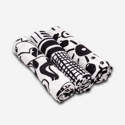 3-Pack Drawing Print Muslins