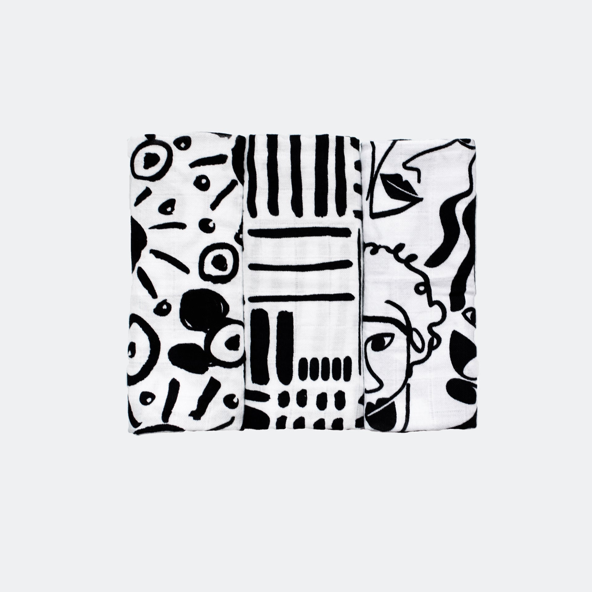 3 Pack Drawing Print Muslins