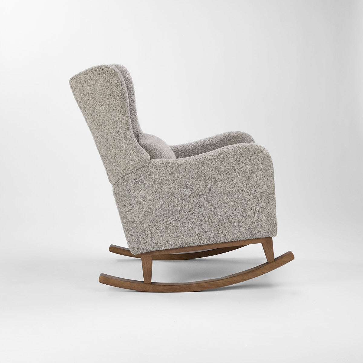 Harper Wingback Rocking Chair & Footstool - Grey