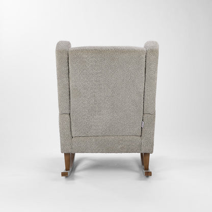 Harper Wingback Rocking Chair & Footstool - Grey
