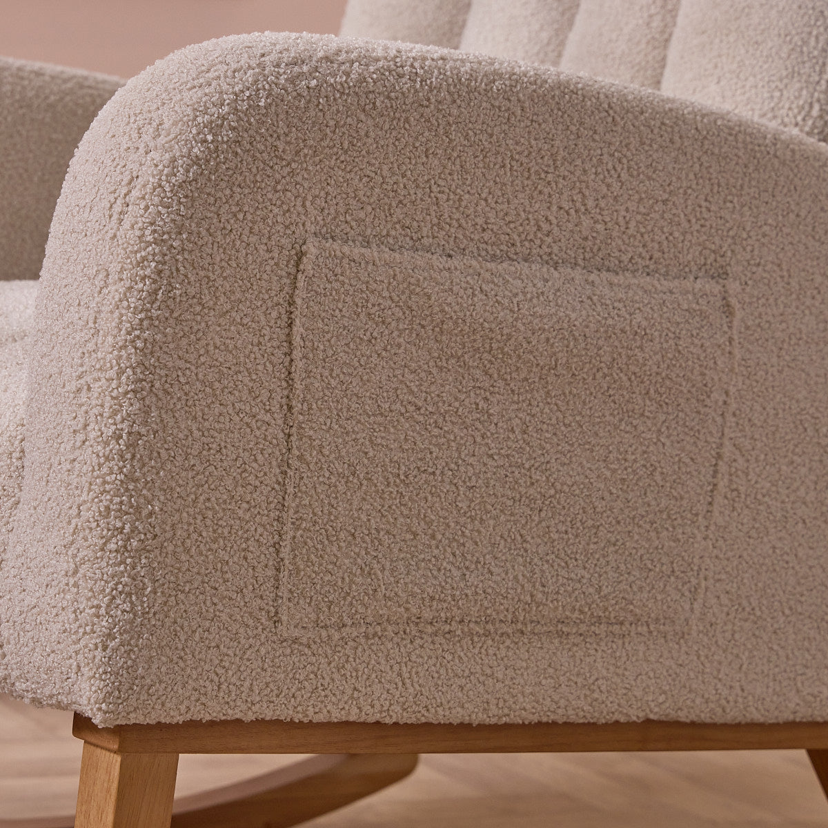 Luca Rocking Chair & Stool - Mushroom