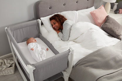 Shnuggle Air Bedside Crib - Dove Grey