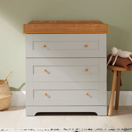 Rio Chest Changer - Honey Oak & Dove Grey