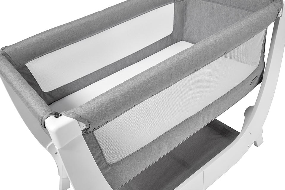 Shnuggle Air Bedside Crib - Dove Grey