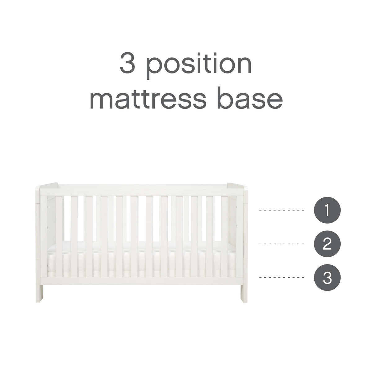Essentials Alba Cot Bed - White