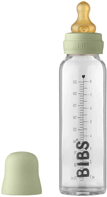 BIBS Baby Glass Bottle Complete Set Latex 225ml