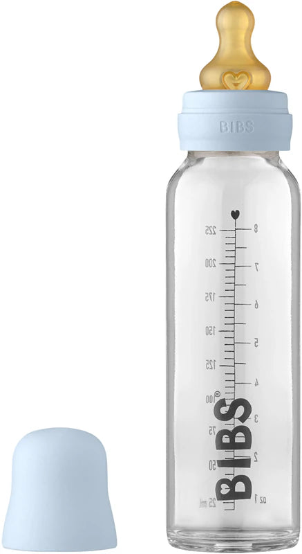 BIBS Baby Glass Bottle Complete Set Latex 225ml