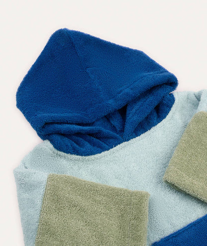 Kidly Label Colourblock Towelling Poncho