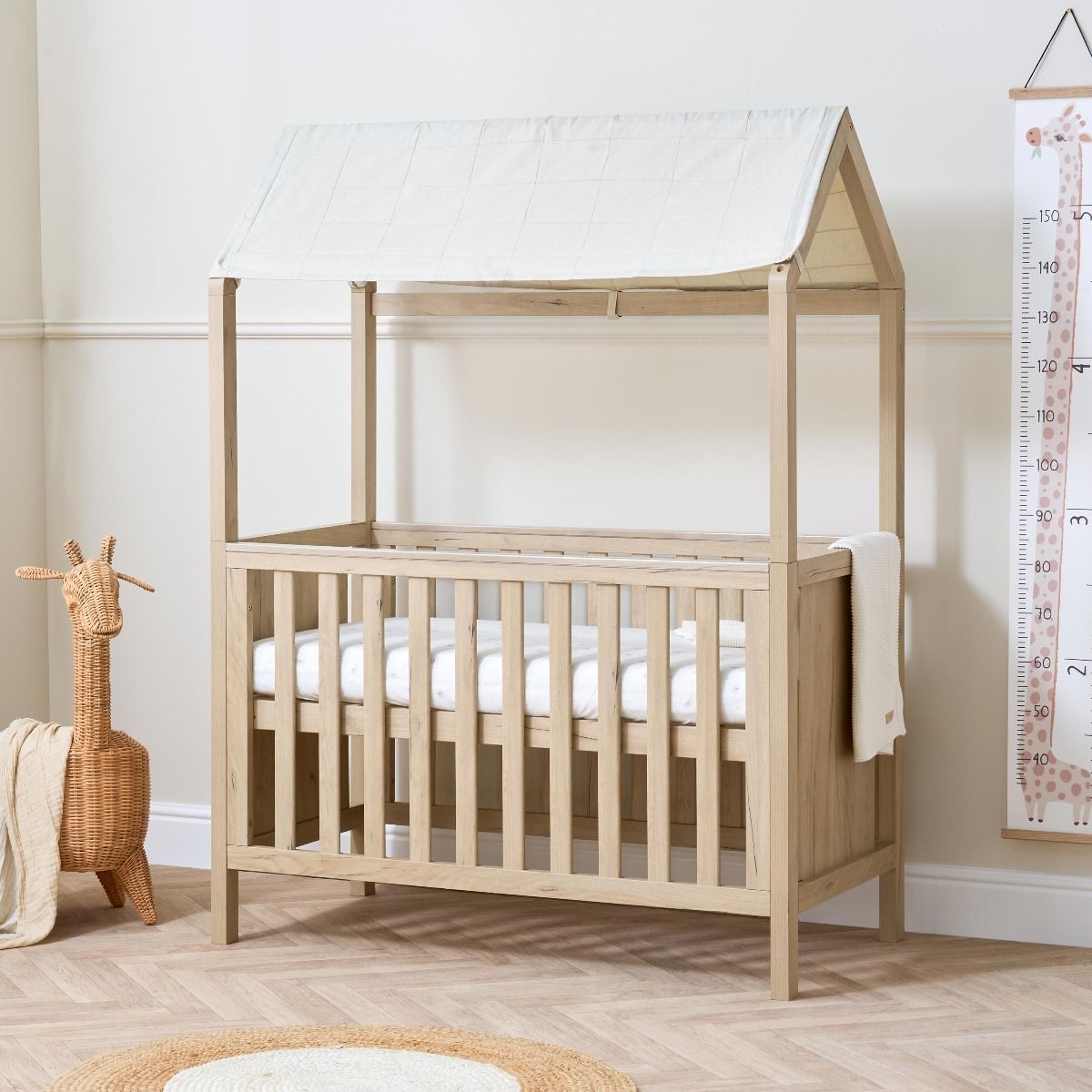 Casa 3 in 1 Mini Cot Bed - Harvet Oak Finish
