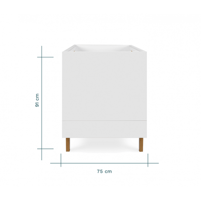 Tutti Bambini Como Cot Bed White & Rosewood