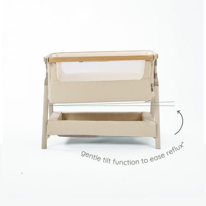 CoZee Air 2 Bedside Crib - Toasted Oak / Sand