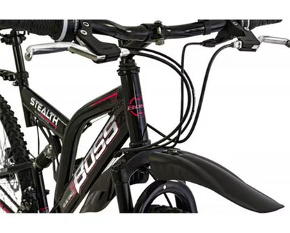 Boss Stealth 26 inch Black Silver and Pink Mountain Bike