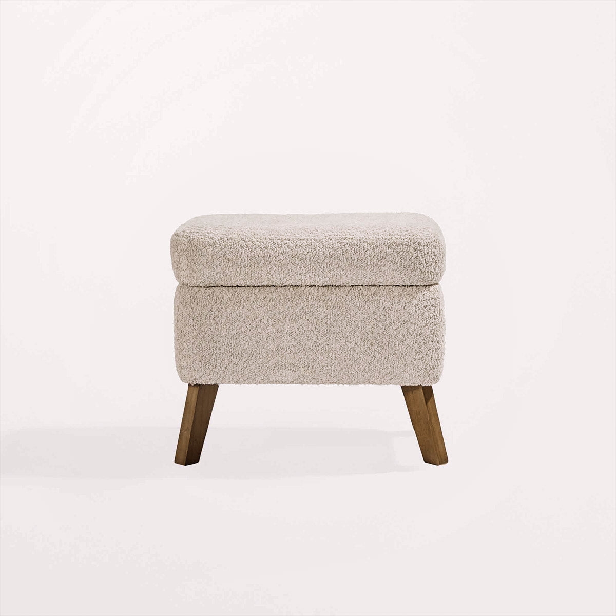 Harper Wingback Chair & Foot Stool - Teddy Mushroom