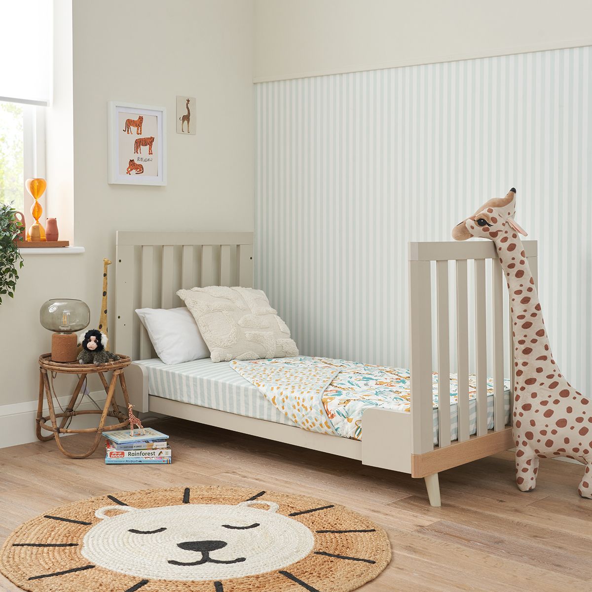 Tutti Bambini Hygge Cot Bed Light Oak/White Sand