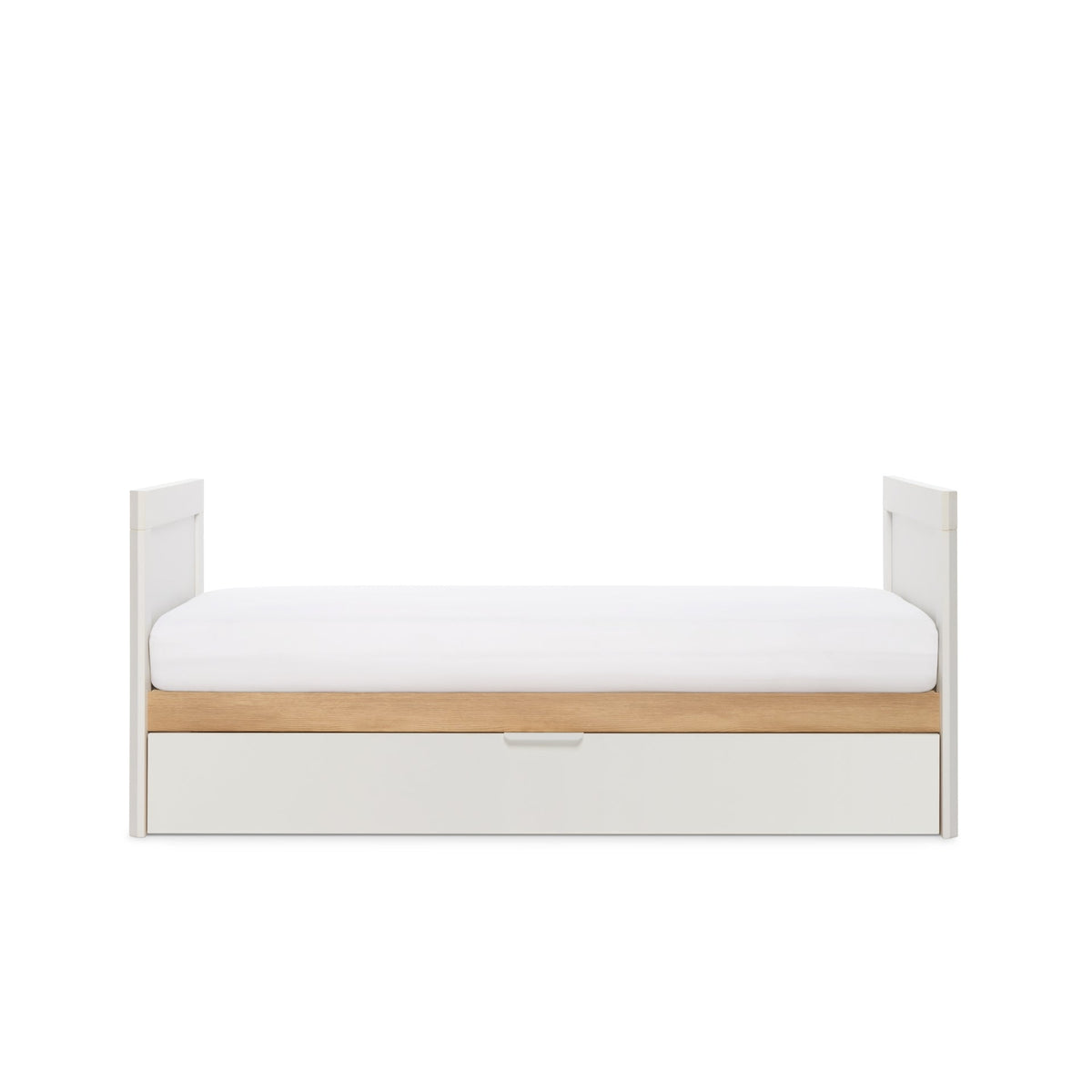 Riley Mini 3 in 1 Cot Bed White & Maple Oak
