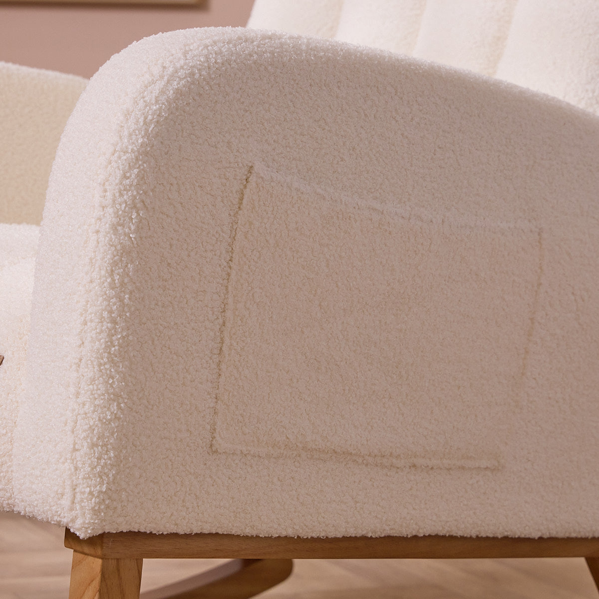 Luca Rocking Chair & Stool - Fresh Cream