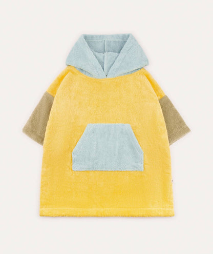 Kidly Label Colourblock Towelling Poncho