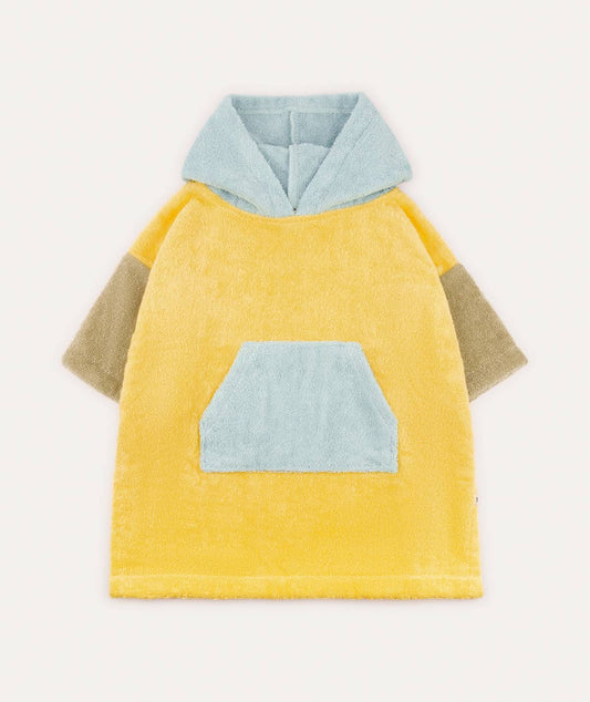 Kidly Label Colourblock Towelling Poncho