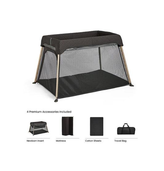 Silver Cross Limited Edition Rise Travel Cot Bundle