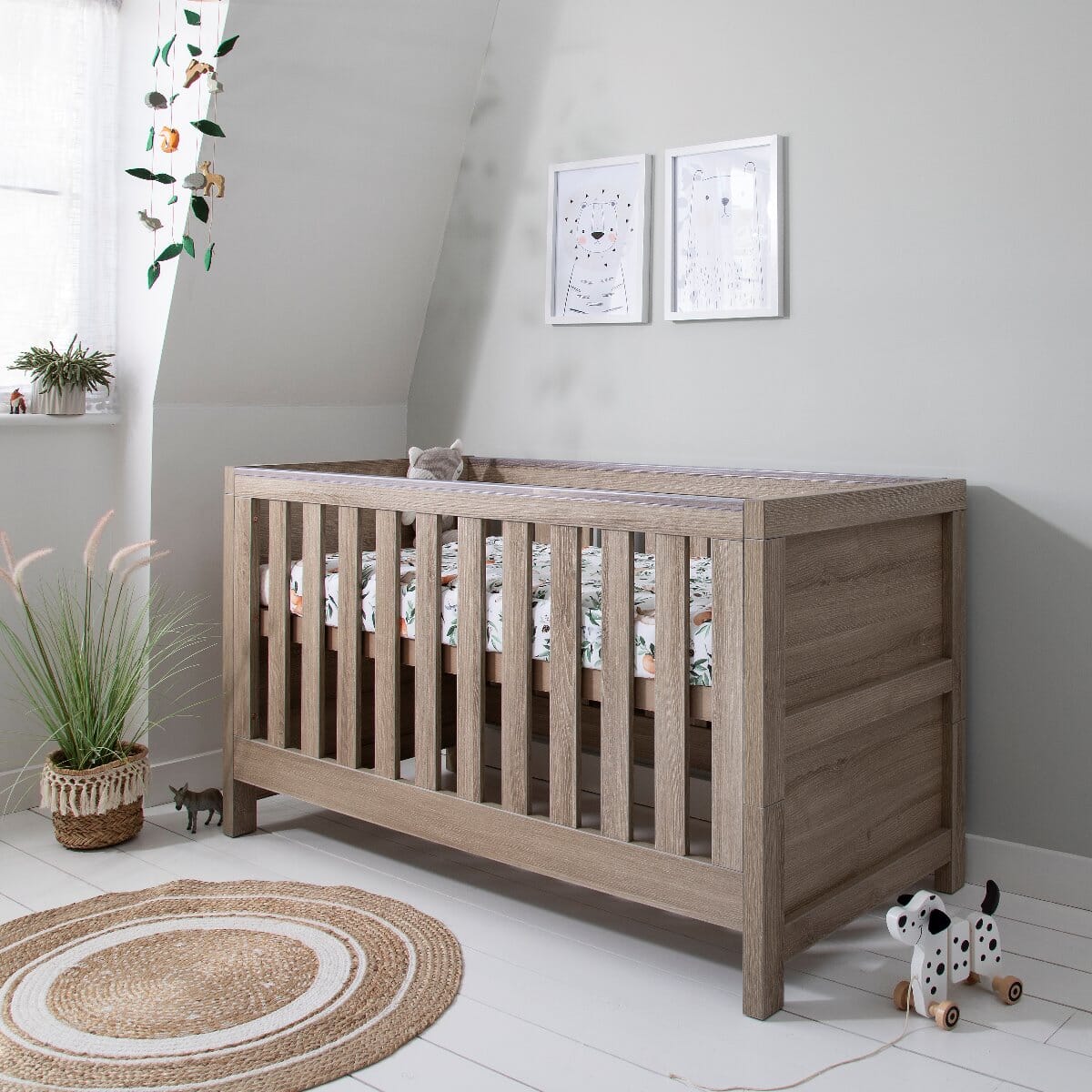 Modena 3 in 1 Cot Bed - Oak