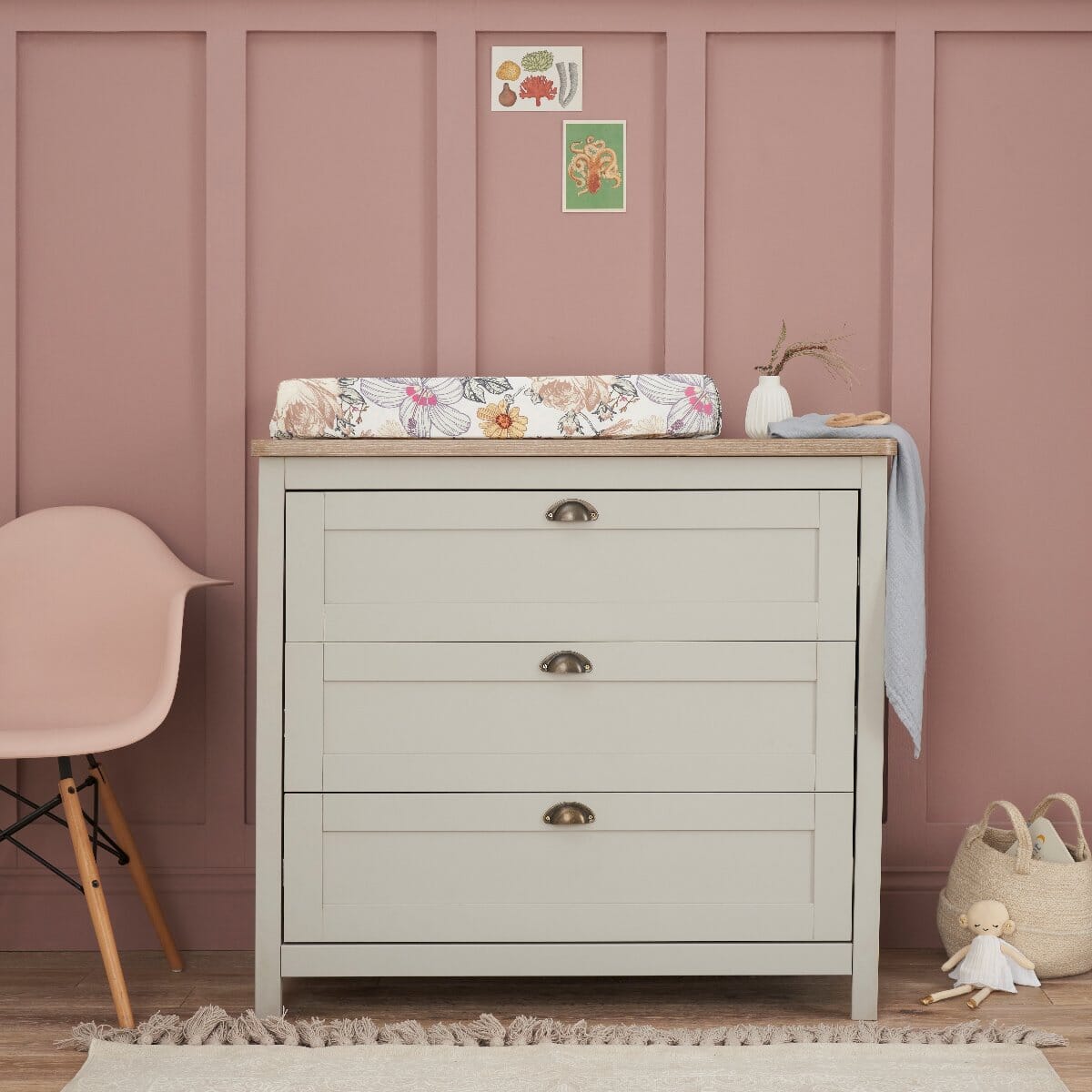 Verona Chest Changer Dove & Oak